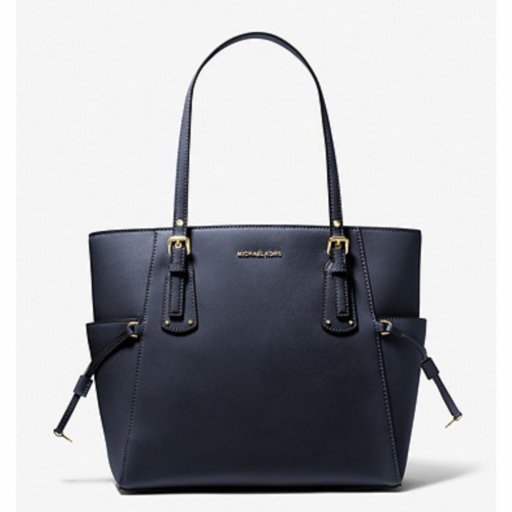 NWT Michael Kors Voyager East West Crossgrain Leather Tote